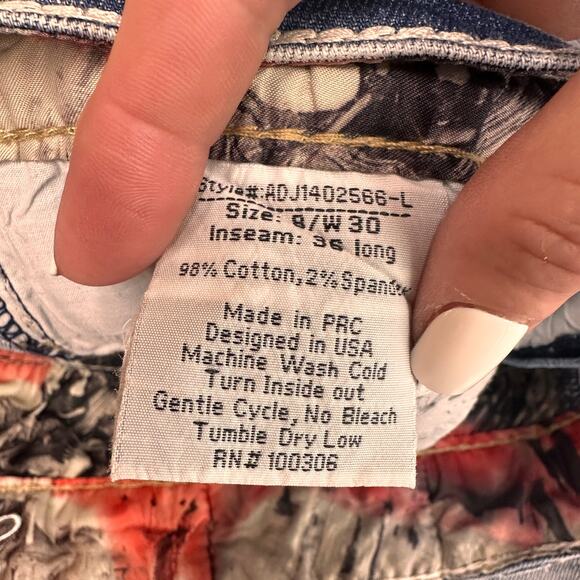 Adiktd Embellished Starched Bootcut Long Jeans Size 8 / 30 x 36 Length - Picture 9 of 9